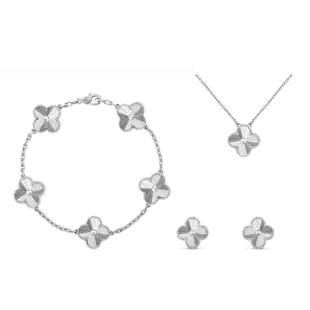 Clover set - Necklace, Bracelet, Earrings