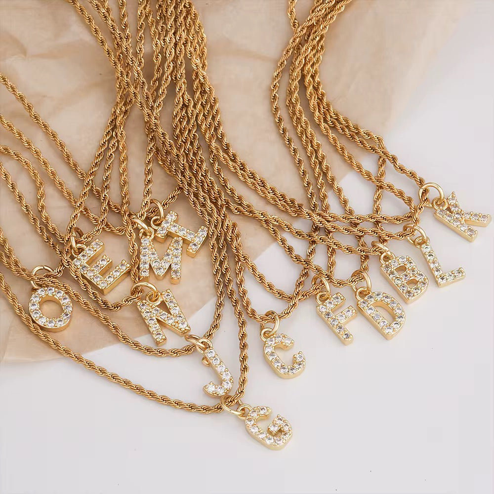 Twist Initial Necklace
