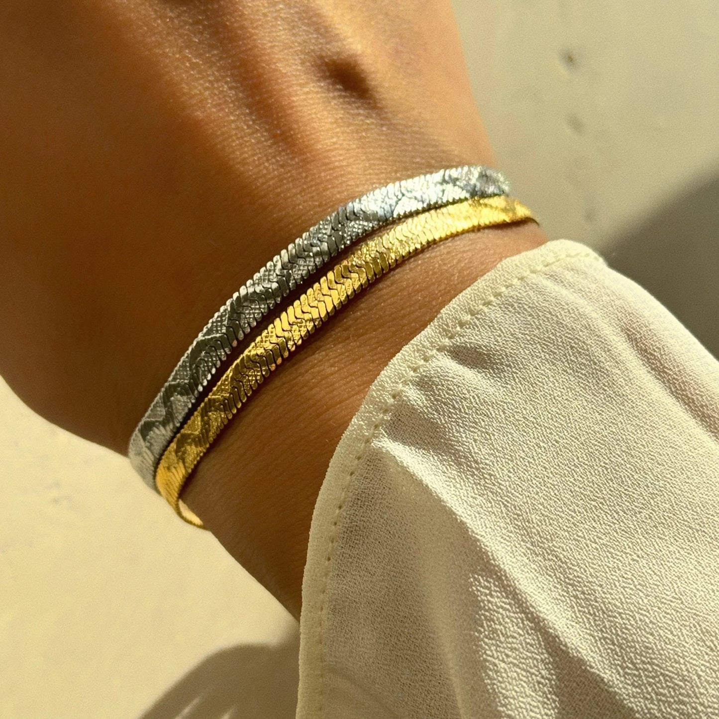 Snake Pattern Bracelet 18K Gold Plated